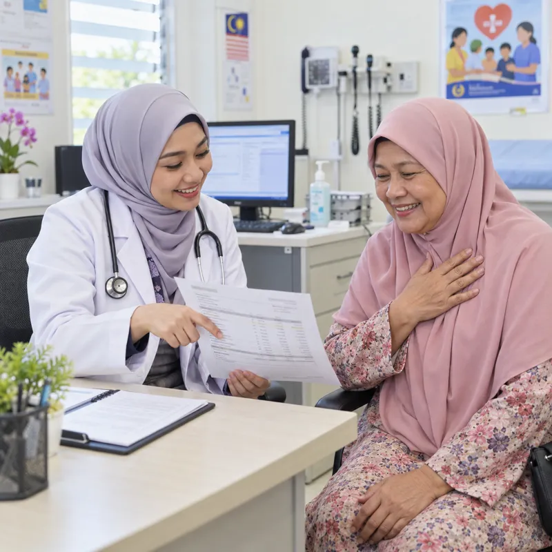 Doktor senyum tengok result check-up pesakit
